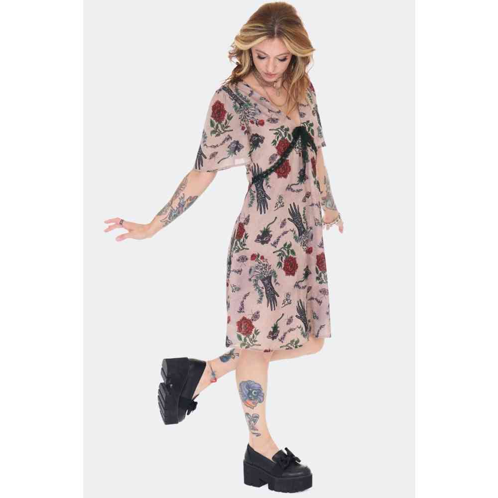 Jawbreaker - Flower Spirit Print Robe courte - Multicolore